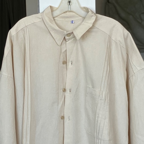 Medium weight cream, 5X button-down, short sleeve button down - Picture 6 of 13